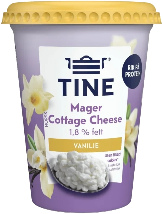 Tine Cottage Cheese Mager Vanilje Uten 400g