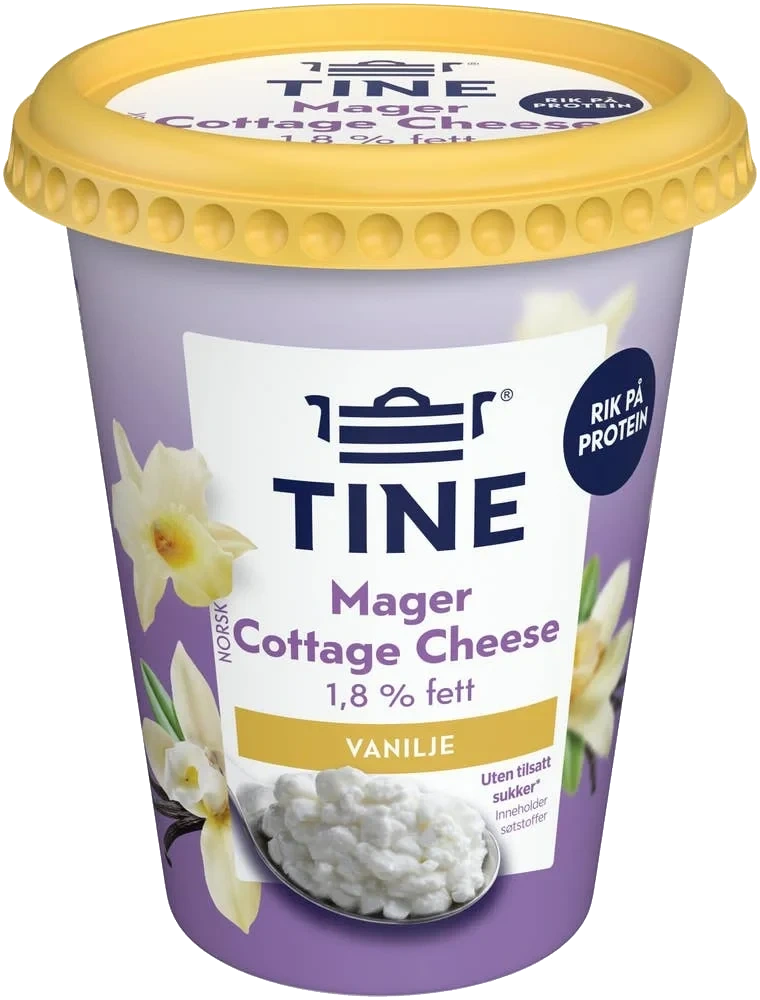 Tine Cottage Cheese Mager Vanilje Uten 400g