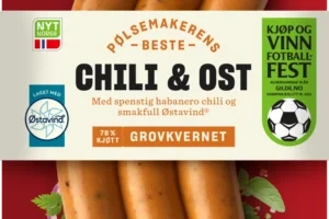 Chili og Ostepølse 225g Enh