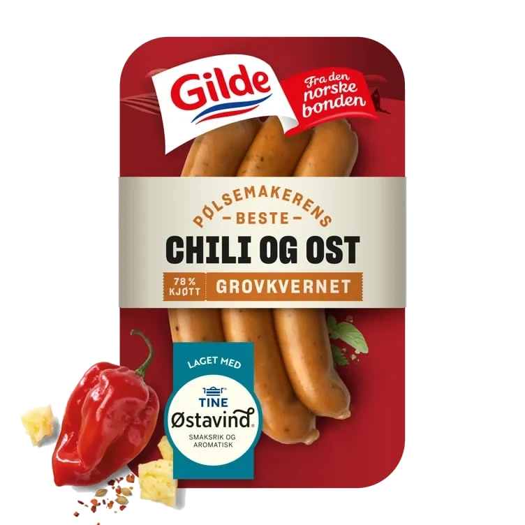 Chili og Ostepølse 225g Enh