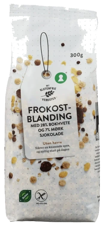 Frokostblanding med Bokhvete og Mørk Sjokolade 300g Detglutenfrieverksted