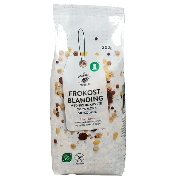 Frokostblanding med Bokhvete og Mørk Sjokolade 300g Detglutenfrieverksted