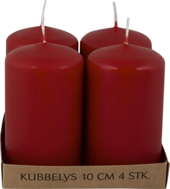 Kubbelys Rød 4stk 6x10cm Moda