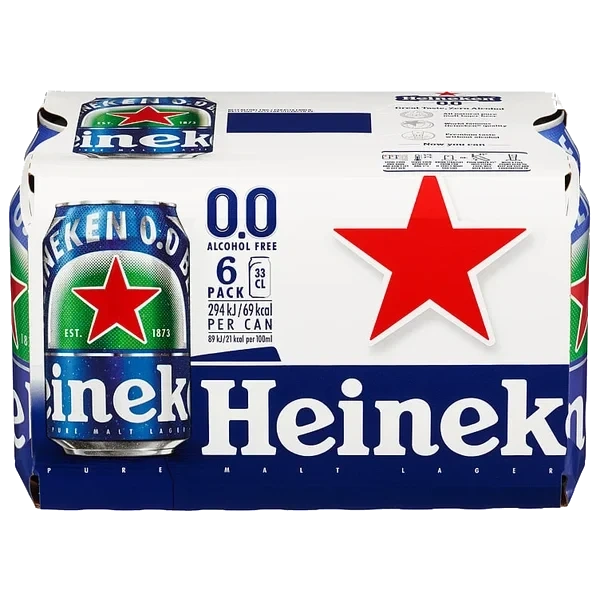 Heineken 0,0% 0,33lx6 Bx
