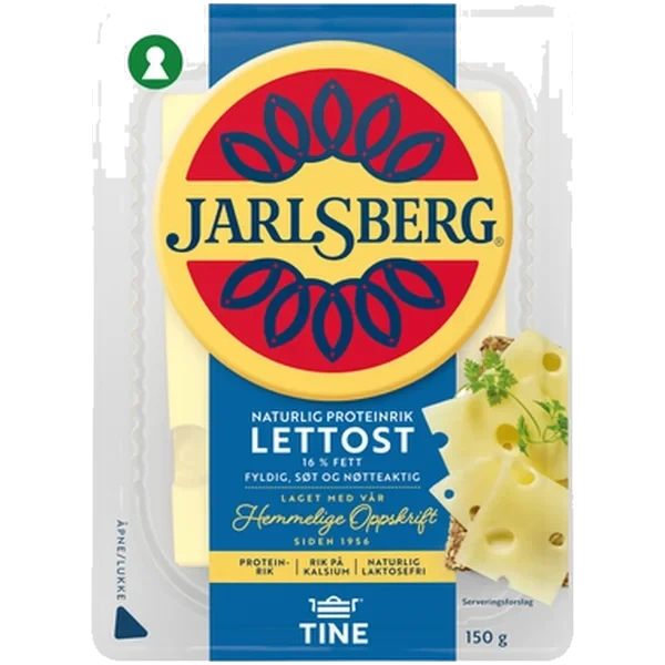 Jarlsberg Lettost 16 % Fett Skorpefri Skiver