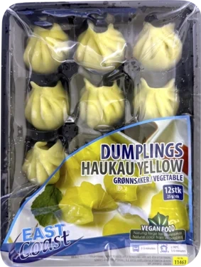 Dumplings Haukau Yellow Grønnsaker 25g/12stk