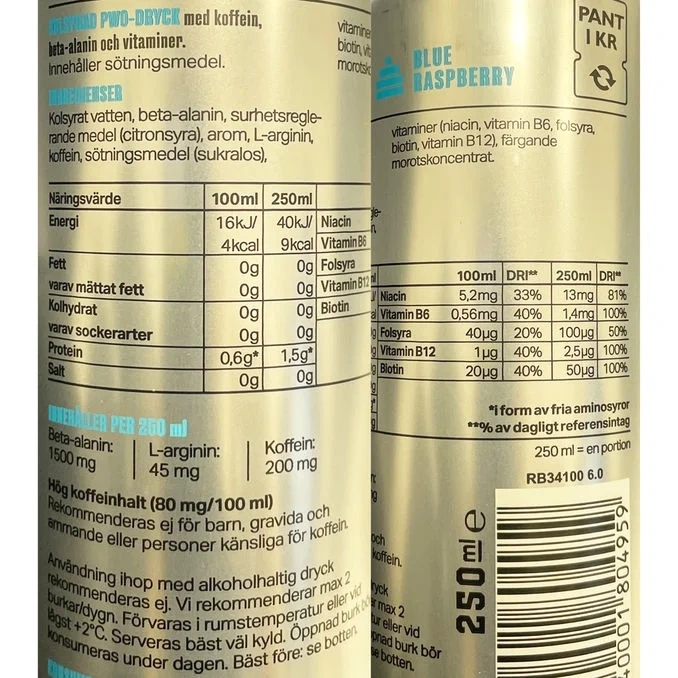 PWO Dryck Blue Raspberry 24-pack