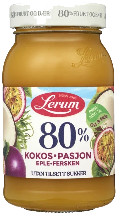 80% Kokos/Pasjon 335g Lerum