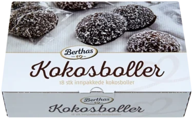 Kokosboller 18stk 420g Berthas