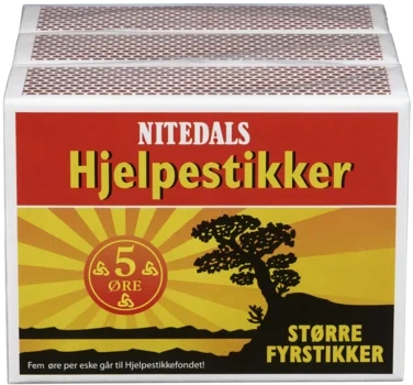 Hush.eske 3pk Nitedals Fyrstikker