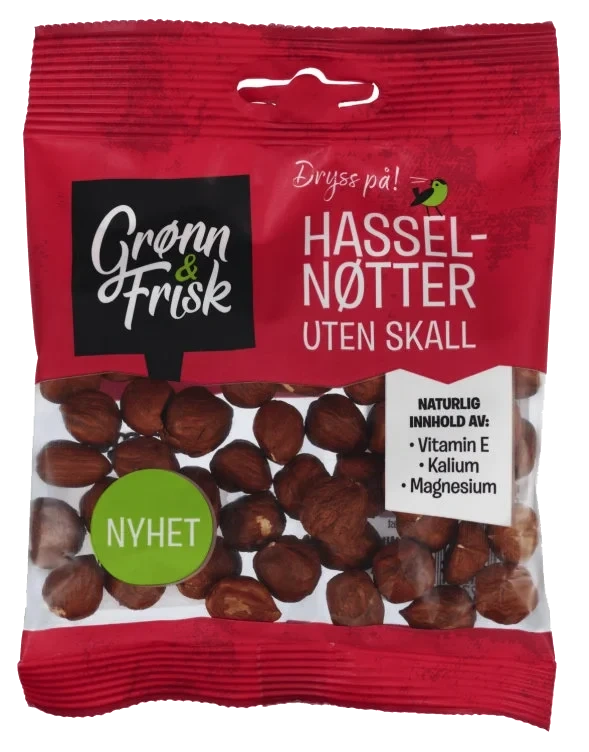 Hasselnøttkjerner uten Skall 60g Grønn&Frisk