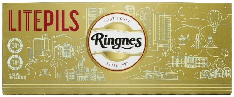 Ringnes Lite Pils Glutenfri 0,33l Bks 10stk