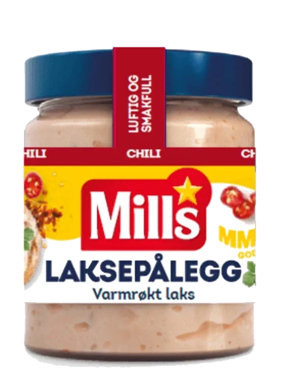 Laksepålegg Varmrøkt Laks&Chili 165g Mills