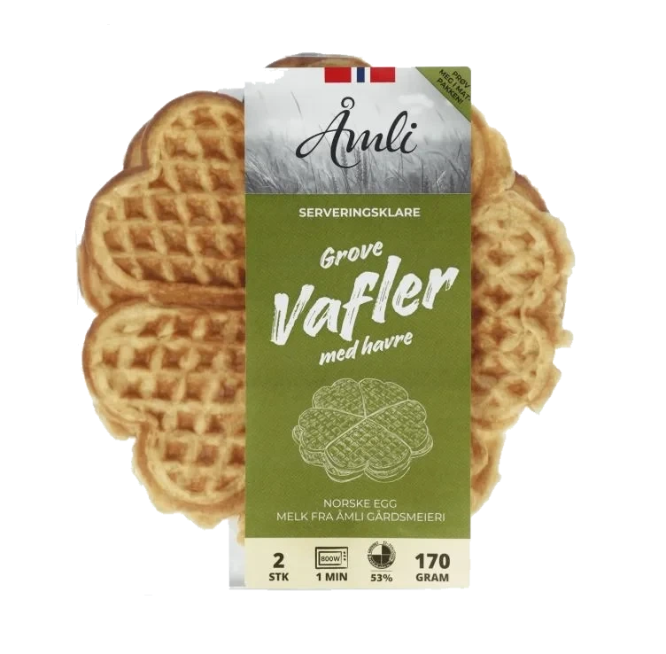 Vafler Grove m/Havre 2stk 170g Åmli