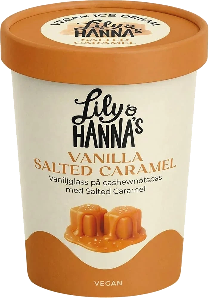 Vegansk Glass Vanilla Salted Caramel
