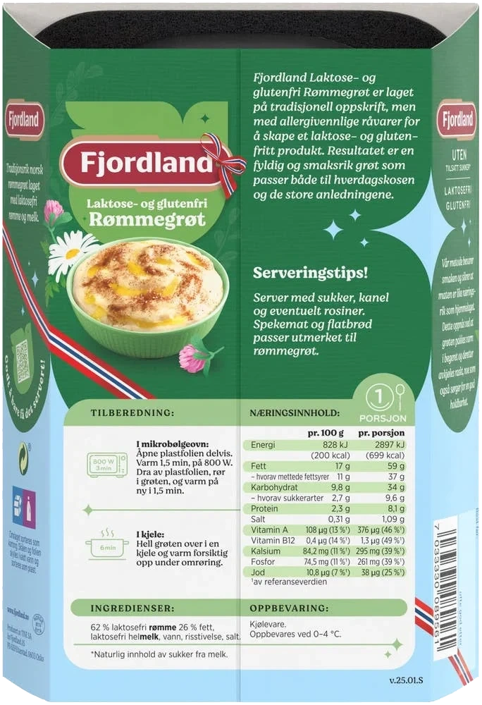 Laktose-og glutenfri rømmegrøt