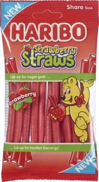 Strawberry Straws 80g Haribo