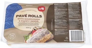 Stoneovenbaked Pavés With Poppyseeds 4 Pack