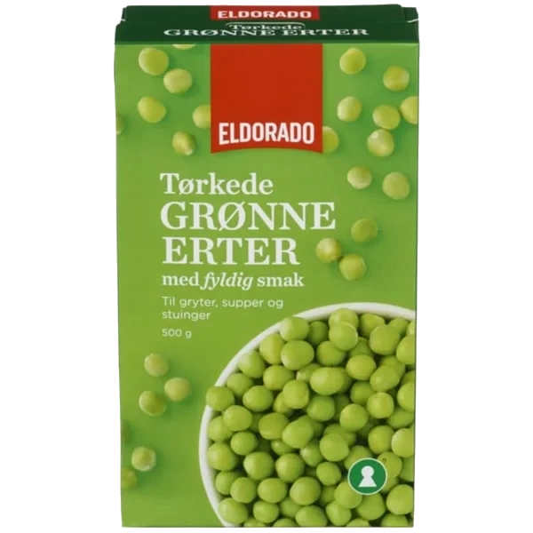 Erter Grønne Tørrede 500g Eldorado