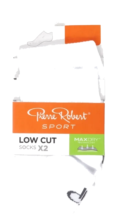 Sport Socks Low X2 Hvit 37-40 Pierre-Robert