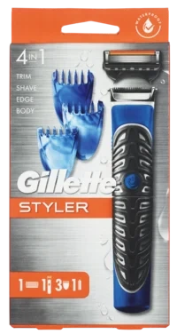 Barbertrimmer Styler 1blad + 3kam Gillette