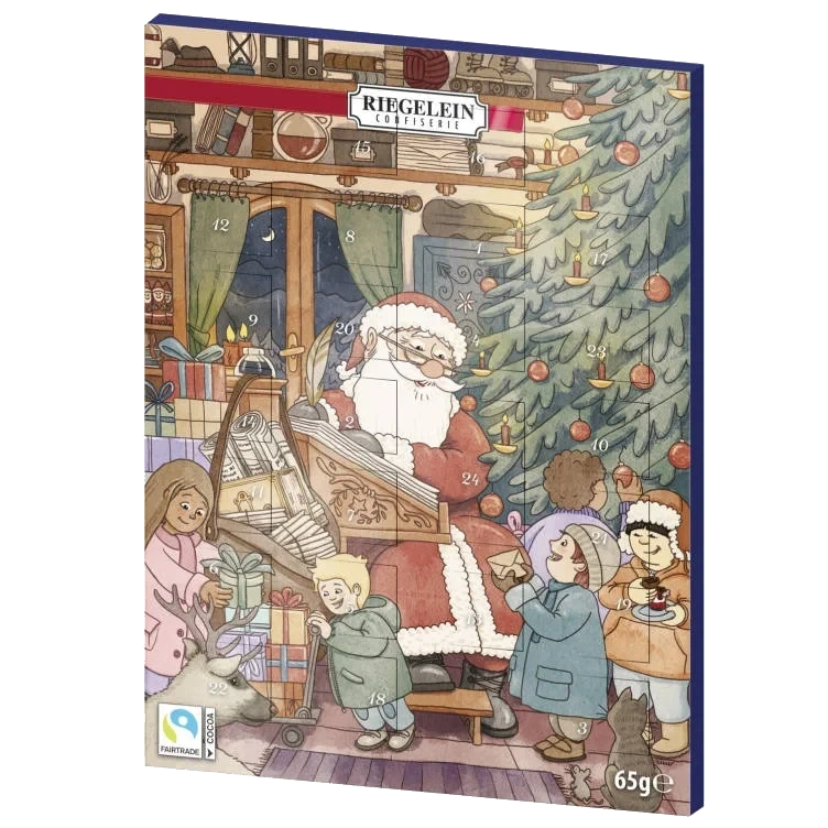 Adventskalender m/Sjokolade 65g Riegelein