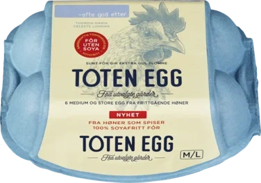 Egg 6pk Soyafri Ferske, m/l Toten Egg