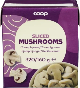 Mushrooms slices, 2. quality