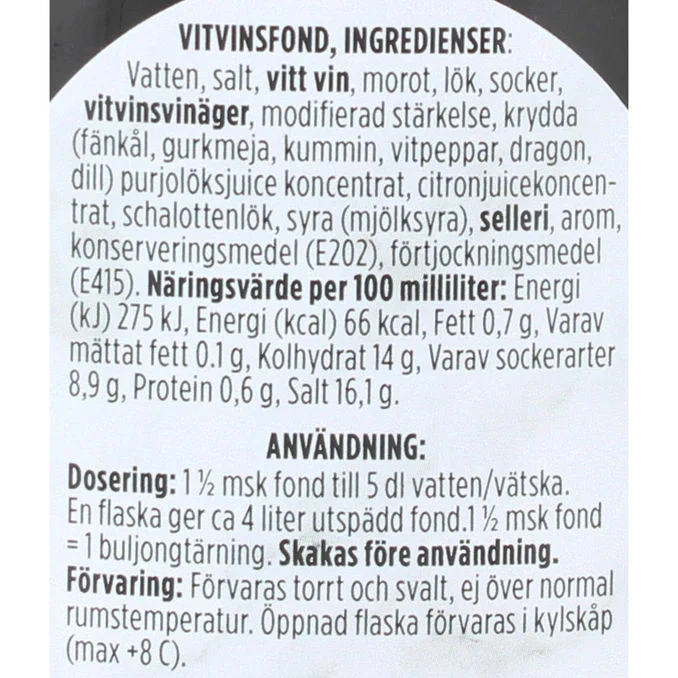 Vitvinsfond Dill & Lök