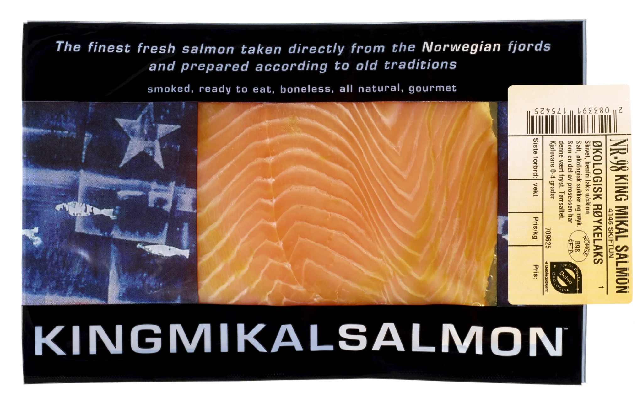Mikals Røkt Hel Laks ca 300g