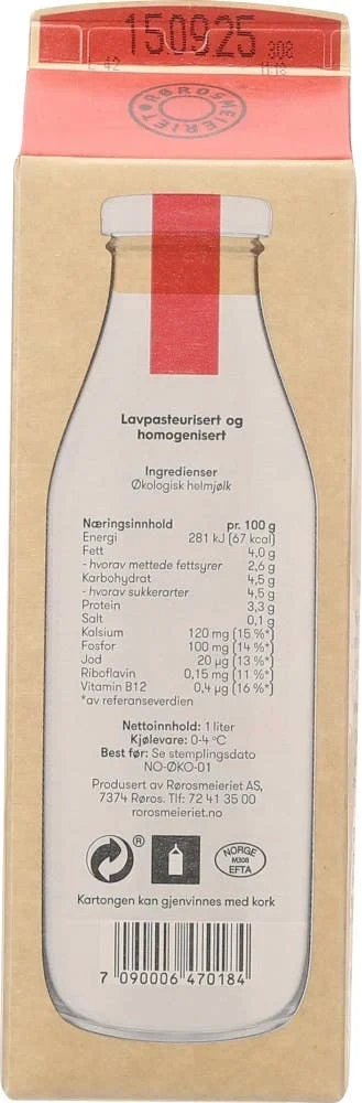 Økologisk helmjølk