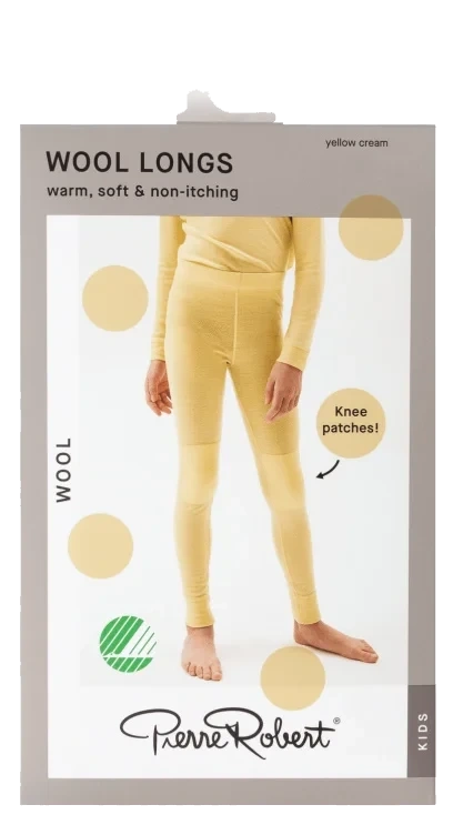 Wool Longs Kids Cream 122-128 Pierre Robert
