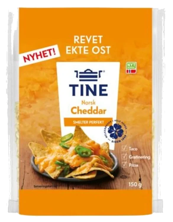 Cheddar Norsk Revet 150g Tine