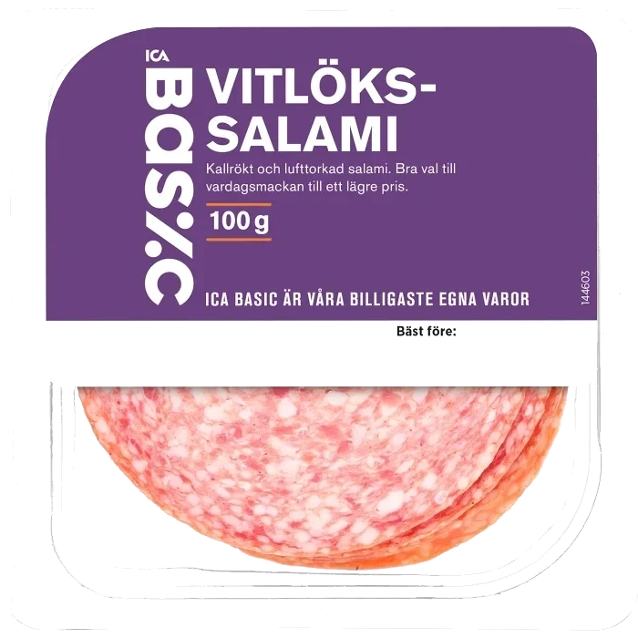 Vitlökssalami 100g ICA Basic