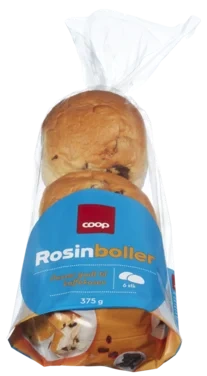 Coop Rosinboller 6pk 375g