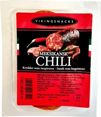 VIKINGSNACKS   Meksikansk Chili 45g Norske Mat Tradisjoner As 45g