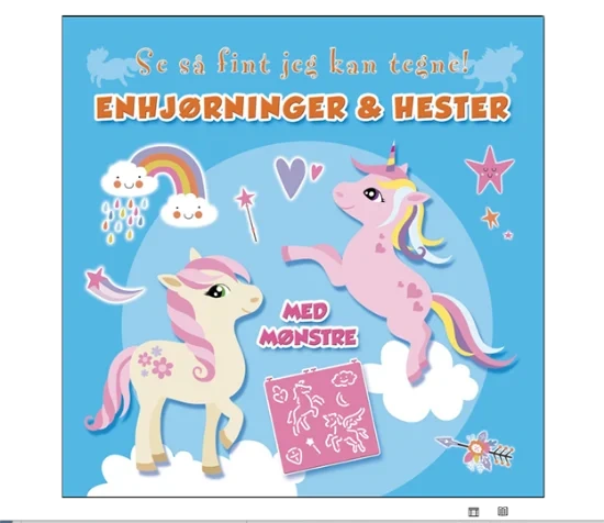Se så fint jeg kan tegne! ENHJØRNINGER & HESTER