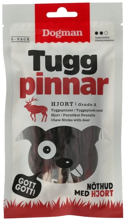 Tyggepinner med Hjort 5pk 12cm