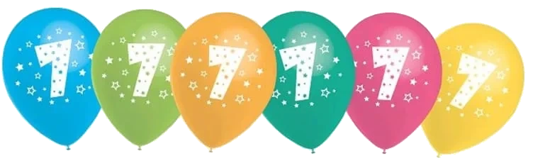 Ballonger m/Tall 7 6stk