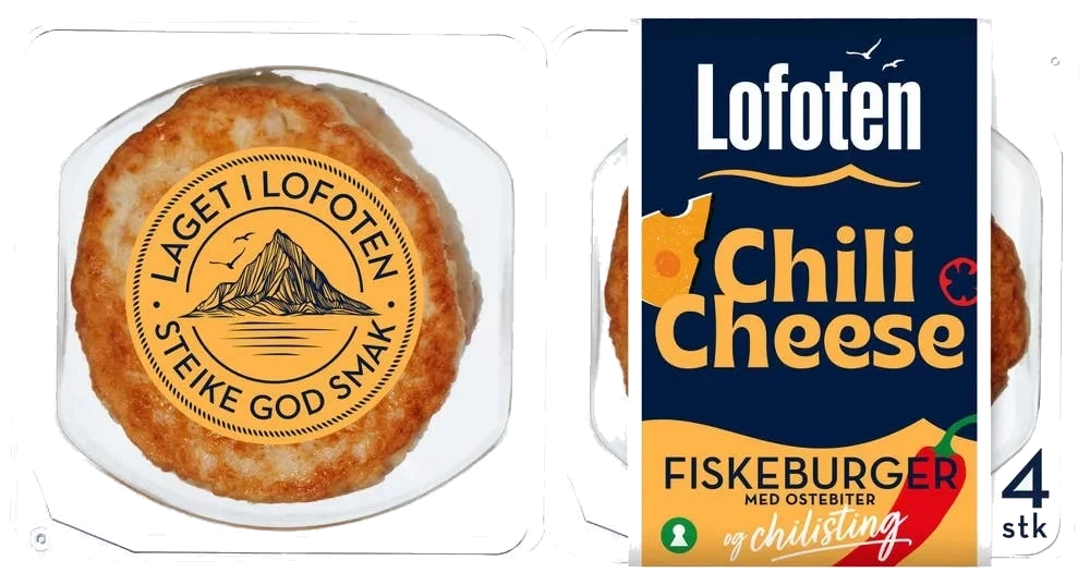 Fiskeburger Chili Cheese