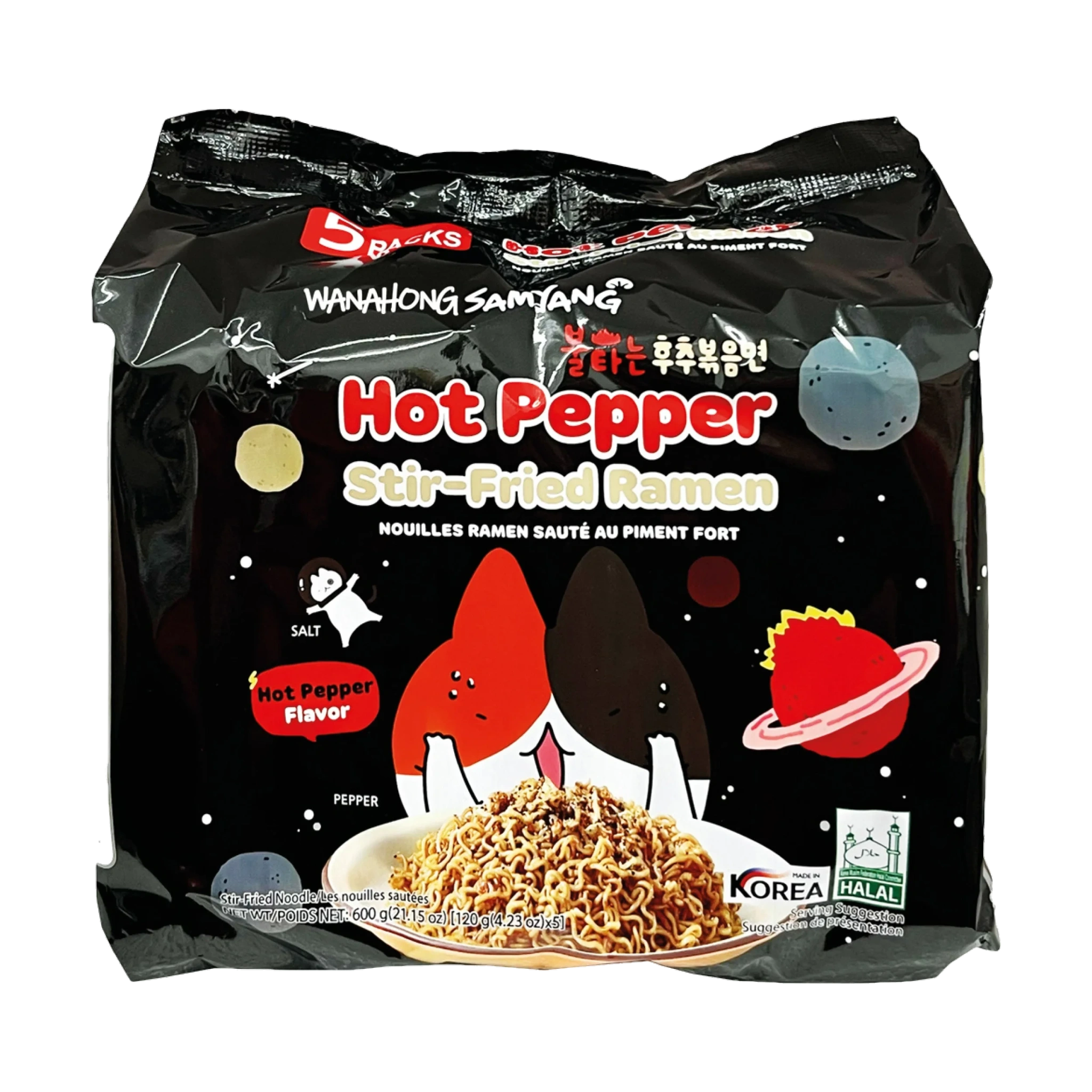 Samyang Hot Pepper Stir-Fried Ramen 5 x 120 g