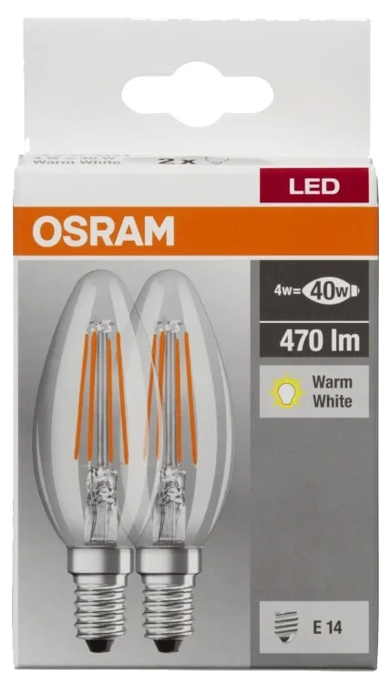 Led Clb40 Klar E14 2pk