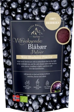 Viltvoksende Blåbærpulver, 50g
