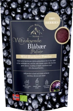 Viltvoksende Blåbærpulver, 50g