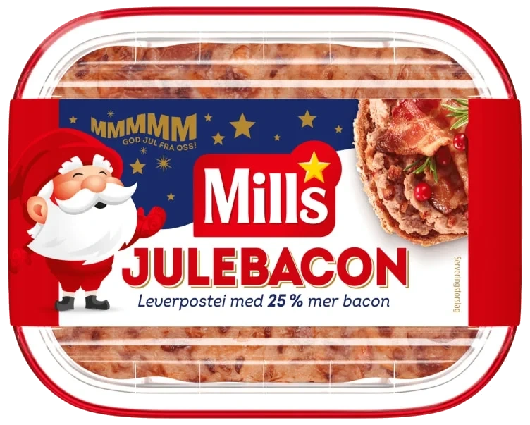 Julepostei m/Bacon 185g Mills