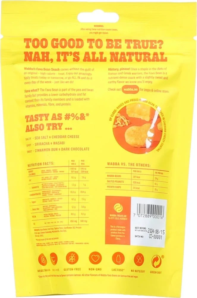 Bean Snacks Cheddar Cheese
