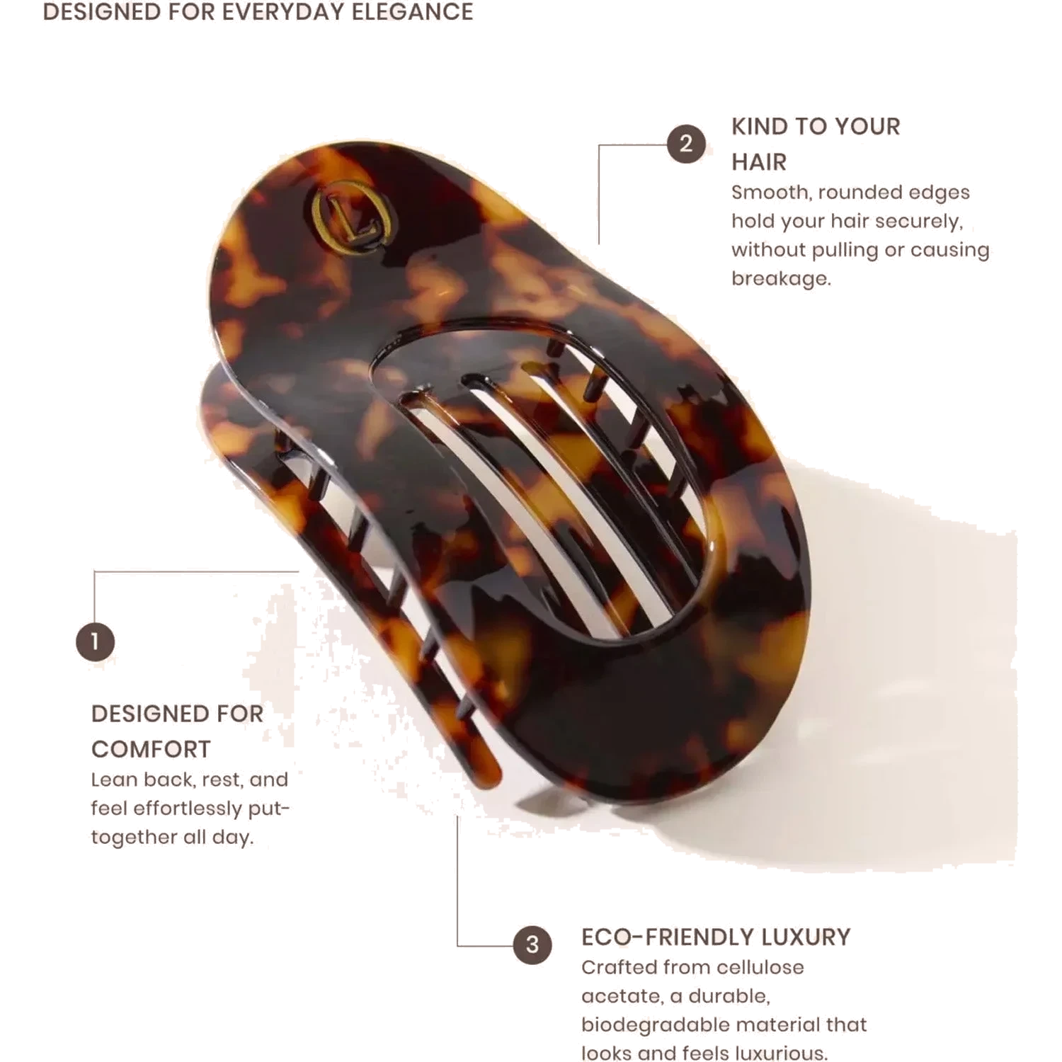 Lenoites Eco-Friendly Flat Hair Clip
