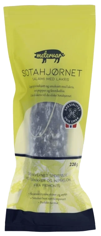 Sotahjørnet Lakrissalami Metervare 220g
