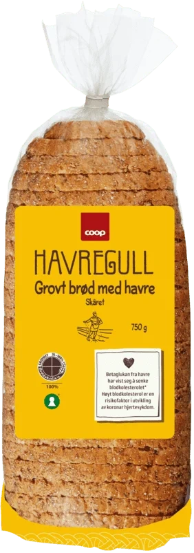 Coop Havregullbrød Skåret 750g