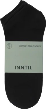 Ankle Socks, 3 Pairs, Black, 37-40